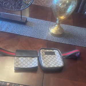 Gucci Black and Gray Belt Bag